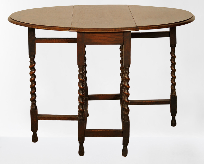 Runder englischer Geteleg Klapptisch 01