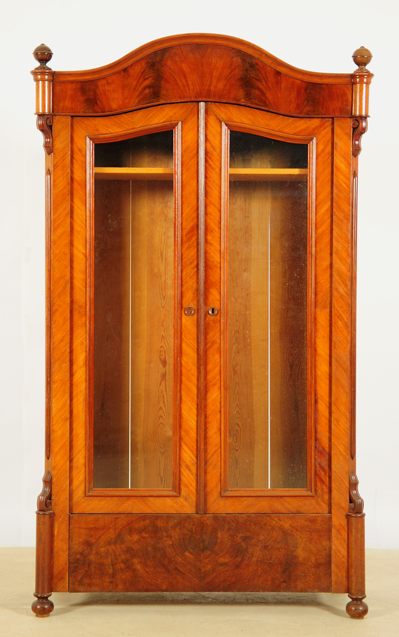 Elegante Louis Philippe Vitrine aus Mahagoni 1