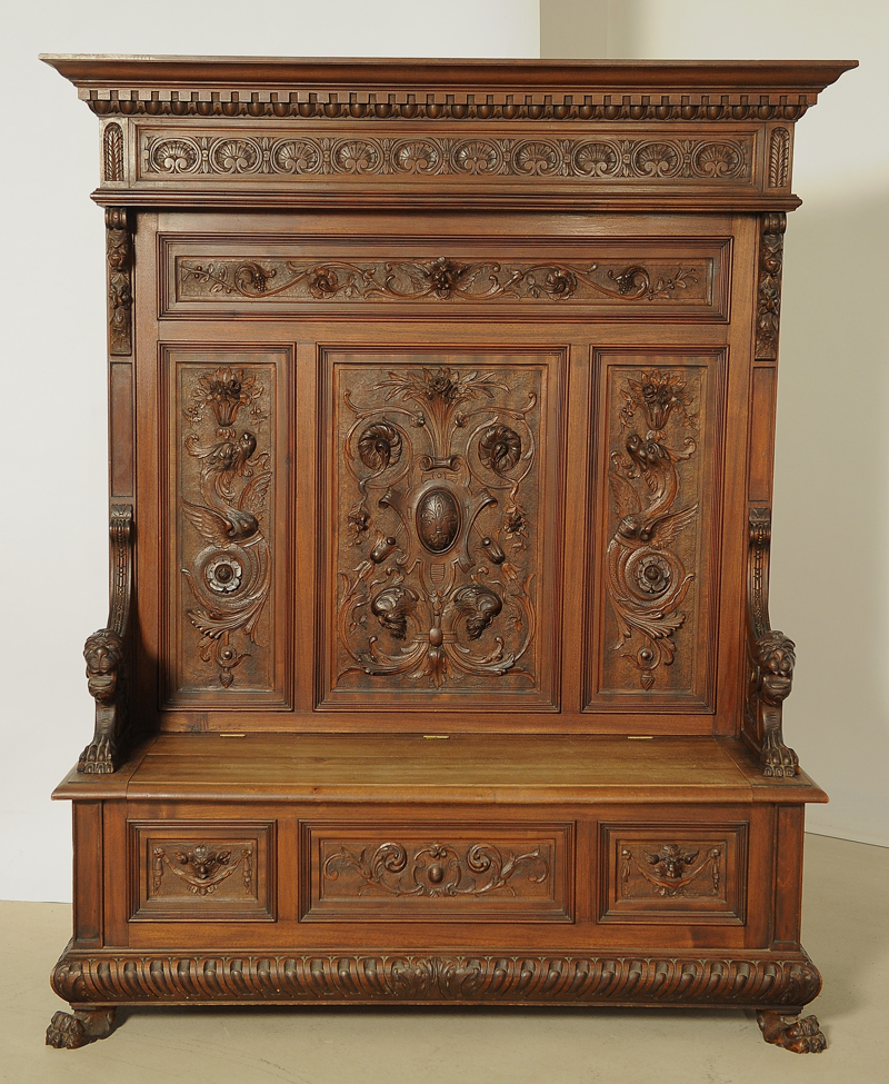 Prunkvolle Historismus Sitzbank 1