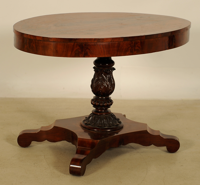 Ovaler Spätbiedermeier Sofatisch 1