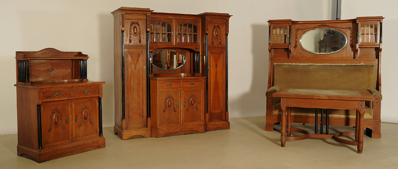 Vierteiliges Jugendstil Speisezimmer 1
