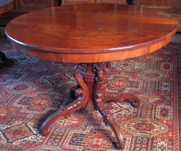 Mahagoni Biedermeier Esstisch 1