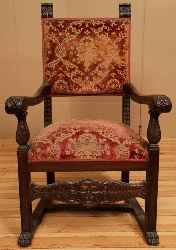 Eiche Armlehner mit Tatzenfüßen 1