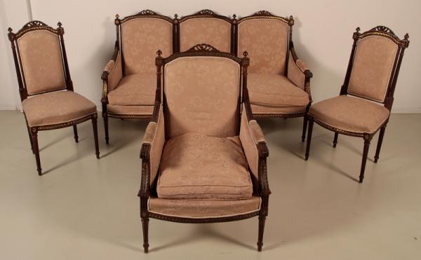 Salon Sitzgruppe im Empire Stil-01