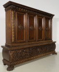 Großer Neorenaissance Bücherschrank mit vier Türen 03