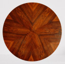 Runder Jugendstil Tisch aus Palisander 03
