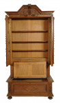 Historismus Bücherschrank mit Bank 03