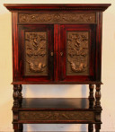 Geschnitzter Gründerzeit Kabinettschrank-04