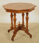 Vierteilige Gründerzeit Sitzgruppe mit roten Bezügen 08